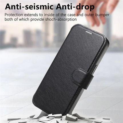 For iPhone 14 Case Compatible with MagSafe Detachable Leather Phone Cover with Lens Film