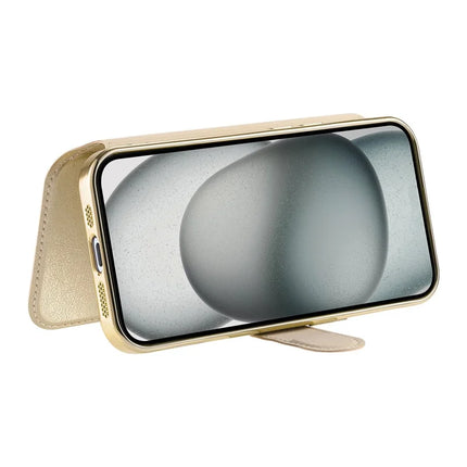 For iPhone 14 Case Compatible with MagSafe Detachable Leather Phone Cover with Lens Film