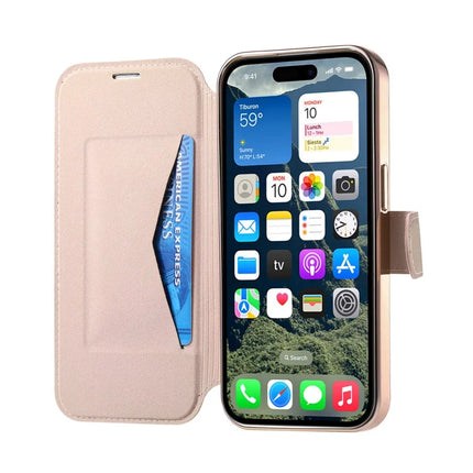 For iPhone 15 Pro Max Case Compatible with MagSafe Detachable Leather Phone Cover with Lens Film