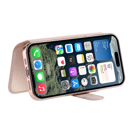 For iPhone 15 Pro Max Case Compatible with MagSafe Detachable Leather Phone Cover with Lens Film