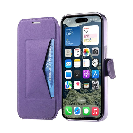 ShopCaseCart Slim Premium iPhone 15 Pro Protective cover Compatible with MagSafe Detachable Leather Phone Guard with Lens Film