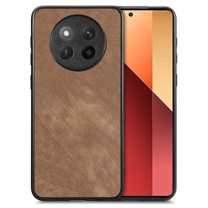 For Honor X60 Pro 5G Case Retro Leather + TPU Shockproof Protective Phone Cover - Brown