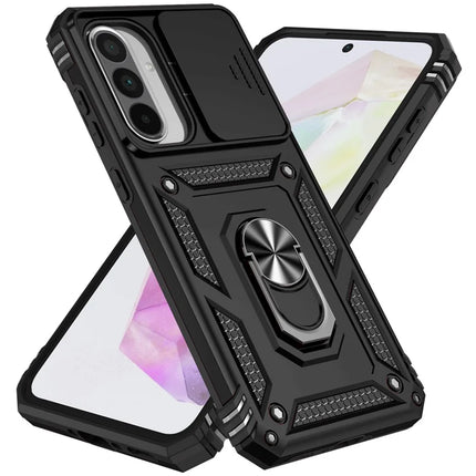 For Samsung Galaxy A36 5G Case PC + TPU Phone Cover with Lens Protection Kickstand