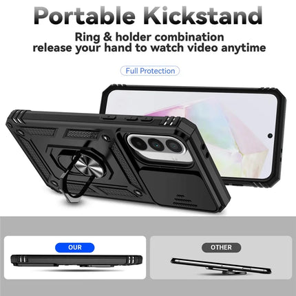 For Samsung Galaxy A36 5G Case PC + TPU Phone Cover with Lens Protection Kickstand