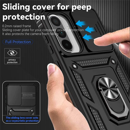 For Samsung Galaxy A36 5G Case PC + TPU Phone Cover with Lens Protection Kickstand
