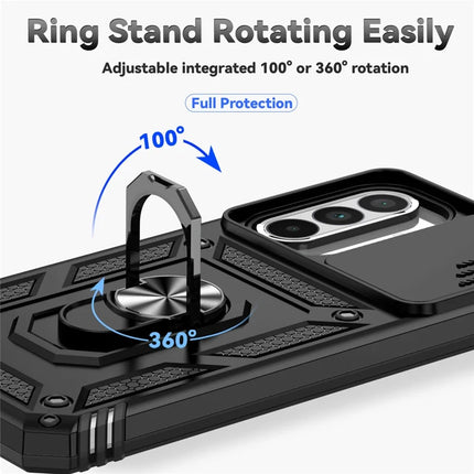 For Samsung Galaxy A36 5G Case PC + TPU Phone Cover with Lens Protection Kickstand