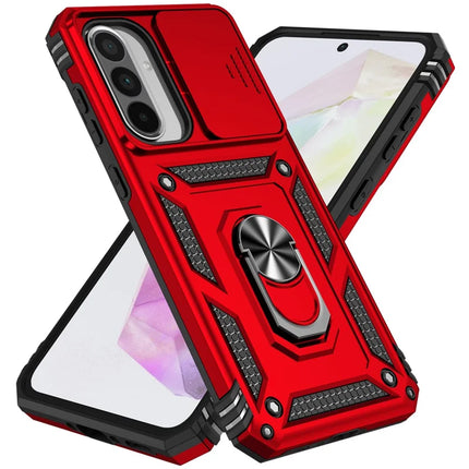For Samsung Galaxy A36 5G Case PC + TPU Phone Cover with Lens Protection Kickstand