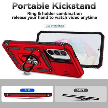 For Samsung Galaxy A36 5G Case PC + TPU Phone Cover with Lens Protection Kickstand