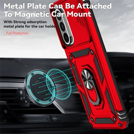 For Samsung Galaxy A36 5G Case PC + TPU Phone Cover with Lens Protection Kickstand