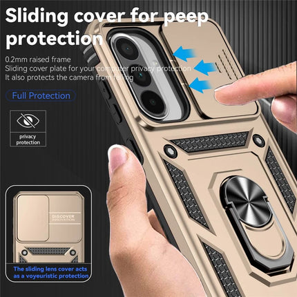 For Samsung Galaxy A36 5G Case PC + TPU Phone Cover with Lens Protection Kickstand