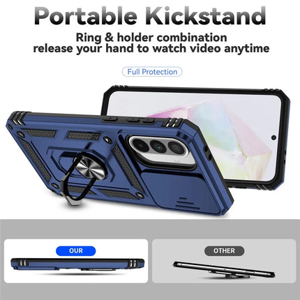 For Samsung Galaxy A36 5G Case PC + TPU Phone Cover with Lens Protection Kickstand