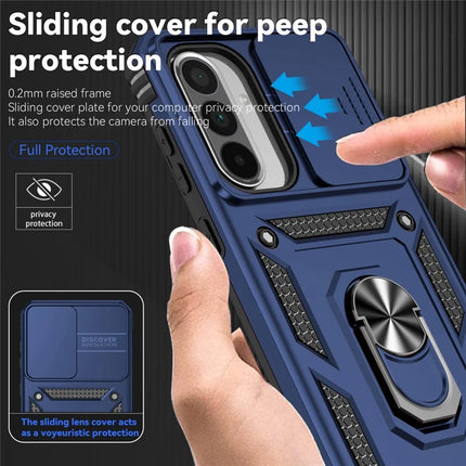 For Samsung Galaxy A36 5G Case PC + TPU Phone Cover with Lens Protection Kickstand