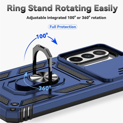 For Samsung Galaxy A36 5G Case PC + TPU Phone Cover with Lens Protection Kickstand