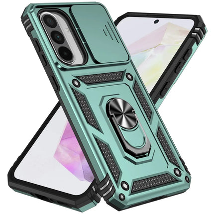 For Samsung Galaxy A36 5G Case PC + TPU Phone Cover with Lens Protection Kickstand