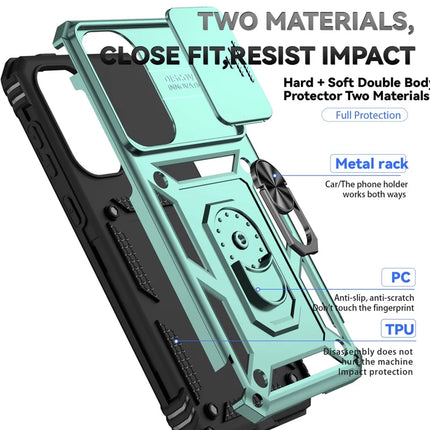 For Samsung Galaxy A36 5G Case PC + TPU Phone Cover with Lens Protection Kickstand