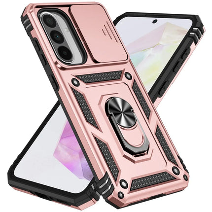 For Samsung Galaxy A36 5G Case PC + TPU Phone Cover with Lens Protection Kickstand