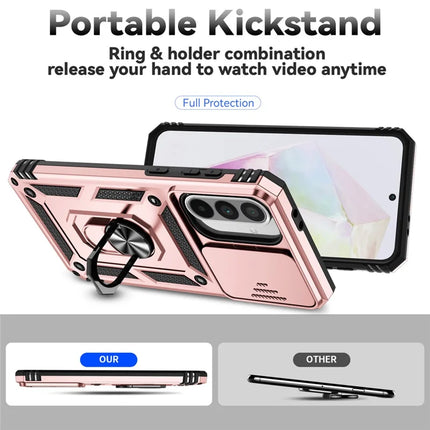 For Samsung Galaxy A36 5G Case PC + TPU Phone Cover with Lens Protection Kickstand