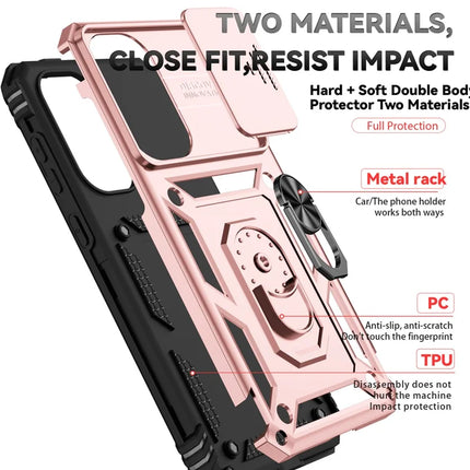 For Samsung Galaxy A36 5G Case PC + TPU Phone Cover with Lens Protection Kickstand