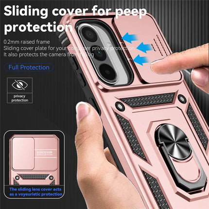 For Samsung Galaxy A36 5G Case PC + TPU Phone Cover with Lens Protection Kickstand