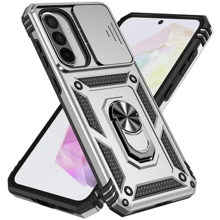 For Samsung Galaxy A36 5G Case PC + TPU Phone Cover with Lens Protection Kickstand