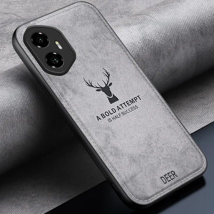 For Honor 300 Case Deer Pattern Cloth Texture PU Leather Hybrid Phone Cover