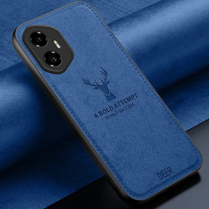 For Honor 300 Case Deer Pattern Cloth Texture PU Leather Hybrid Phone Cover