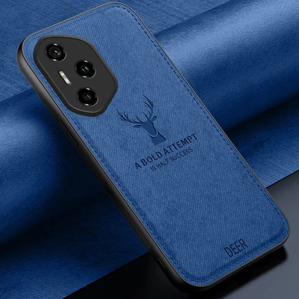 For Honor 300 Pro Case Deer Pattern Cloth Texture PU Leather Hybrid Phone Cover