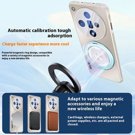 For Oppo Find X7 5G Case Compatible with MagSafe Kickstand TPU PC Heat Dissipation Phone Cover