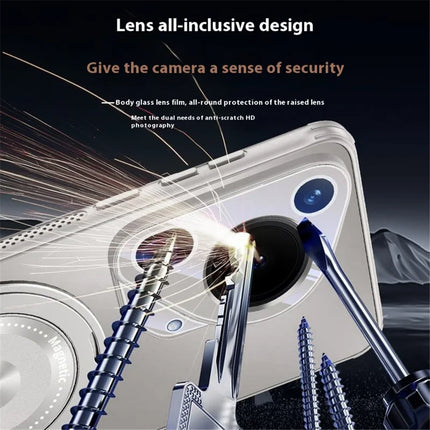 For Huawei Pura 70 Ultra Case Compatible with MagSafe Kickstand TPU PC Heat Dissipation Phone Cover