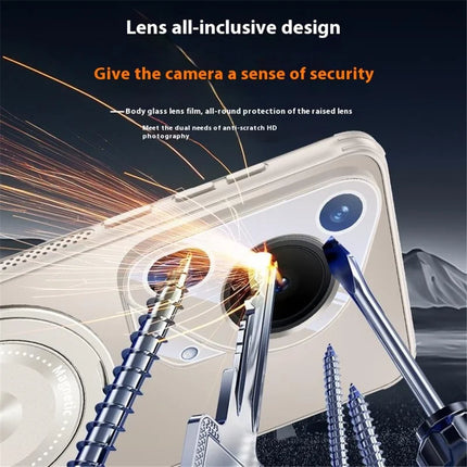 For Huawei Pura 70 Ultra Case Compatible with MagSafe Kickstand TPU PC Heat Dissipation Phone Cover
