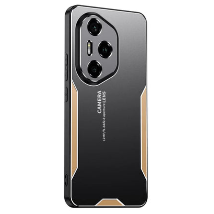 For Honor 300 Pro Phone Case Aluminium Alloy TPU PC Back Cover - Gold