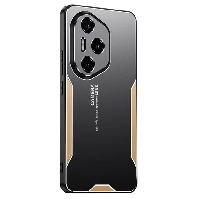 For Honor 300 Pro Phone Case Aluminium Alloy TPU PC Back Cover - Gold