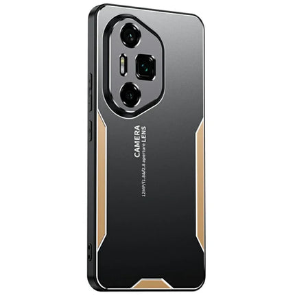 For Honor 300 Ultra Phone Case Aluminium Alloy TPU PC Back Cover - Gold