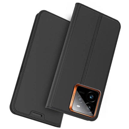 For Realme GT 7 Pro 5G Case PU Leather Phone Cover with Card Holder Stand Magnetic Closure - Black