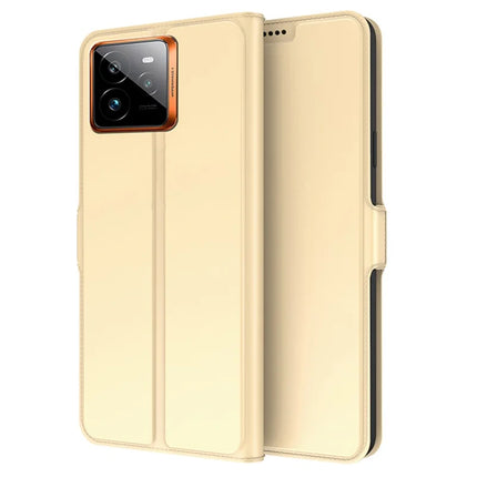 For Realme GT 7 Pro 5G Case Shockproof TPU Inner Shell Leather Phone Cover Card Slot - Gold
