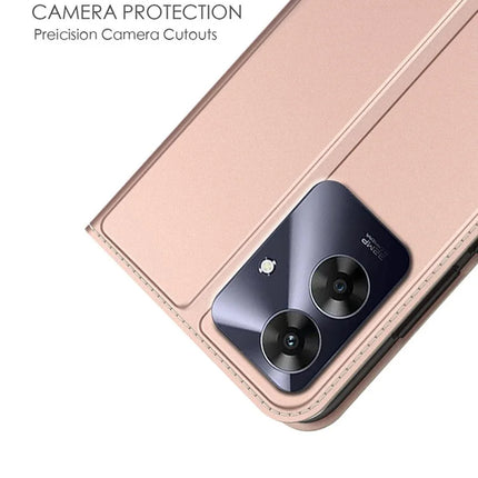 For Realme Note 60 Case PU Leather Phone Cover with Card Holder Stand Magnetic Closure