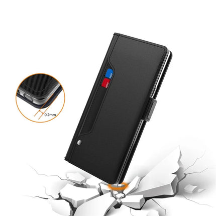 For Huawei Mate 70 Pro / 70 Pro+ Case Stand PU Leather Phone Cover Card Holder Mirror