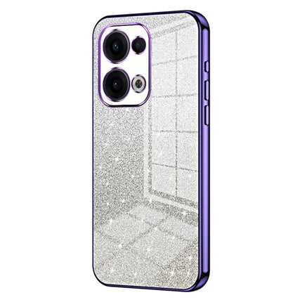For Oppo Reno13 5G (Global) Case Electroplating Gradient Glitter TPU Phone Cover - Purple