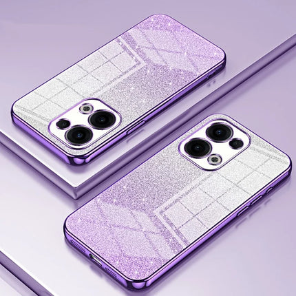 For Oppo Reno13 5G (Global) Case Electroplating Gradient Glitter TPU Phone Cover