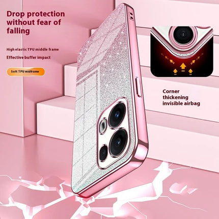 For Oppo Reno13 Pro 5G Case Electroplating Gradient Glitter TPU Phone Cover
