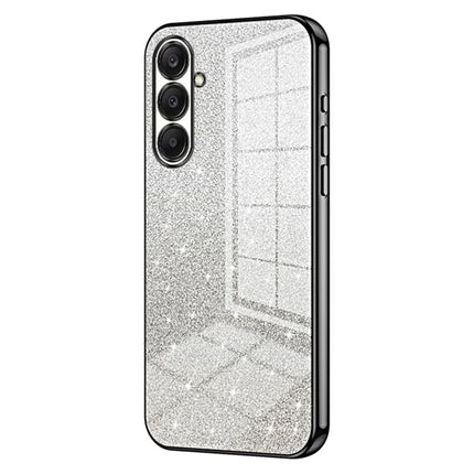 For Samsung Galaxy A26 5G Case Electroplating Gradient Glitter TPU Phone Cover - Black