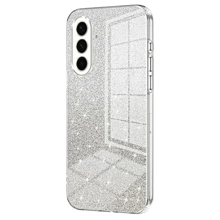 For Samsung Galaxy A36 5G Case Electroplating Gradient Glitter TPU Phone Cover - Transparent