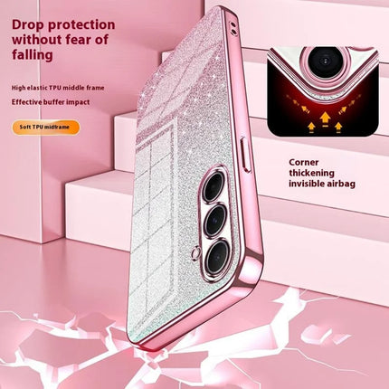 For Samsung Galaxy A56 5G Case Electroplating Gradient Glitter TPU Phone Cover