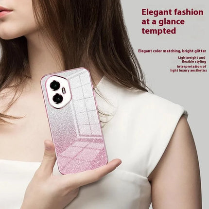 For Honor 300 Case Electroplating Gradient Glitter TPU Phone Cover