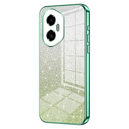 For Honor 300 Case Electroplating Gradient Glitter TPU Phone Cover - Green