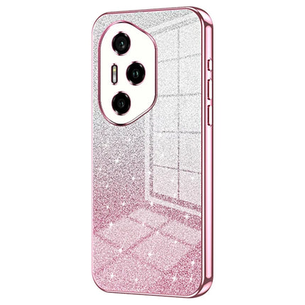 For Honor 300 Pro Case Electroplating Gradient Glitter TPU Phone Cover - Pink