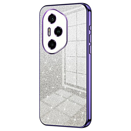 For Honor 300 Pro Case Electroplating Gradient Glitter TPU Phone Cover - Purple