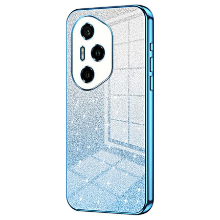 For Honor 300 Pro Case Electroplating Gradient Glitter TPU Phone Cover - Blue