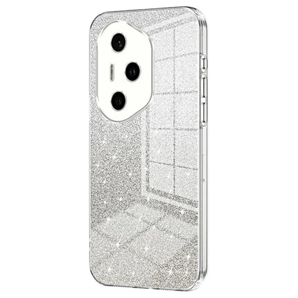 For Honor 300 Pro Case Electroplating Gradient Glitter TPU Phone Cover - Transparent