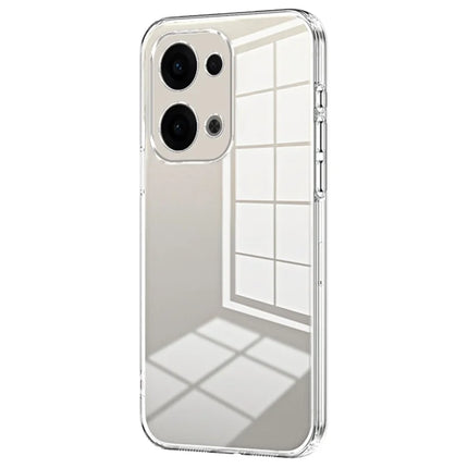 For Oppo Reno13 5G (Global) Case Electroplating Frame Soft TPU Phone Cover - Transparent